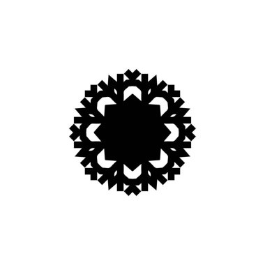 beyaz arka plan üzerinde izole siyah kar tanesi silueti