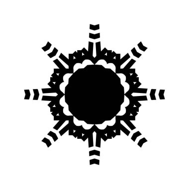 beyaz arka plan üzerinde izole siyah kar tanesi silueti