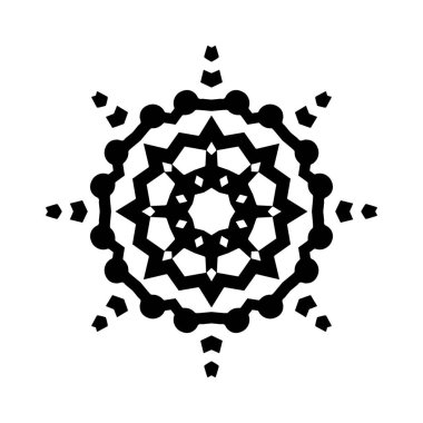 beyaz arka plan üzerinde izole siyah kar tanesi silueti