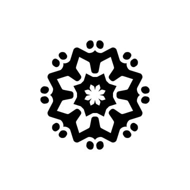 beyaz arka plan üzerinde izole siyah kar tanesi silueti