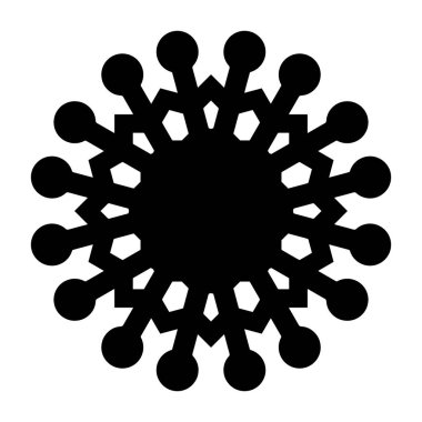 beyaz arka plan üzerinde izole siyah kar tanesi silueti