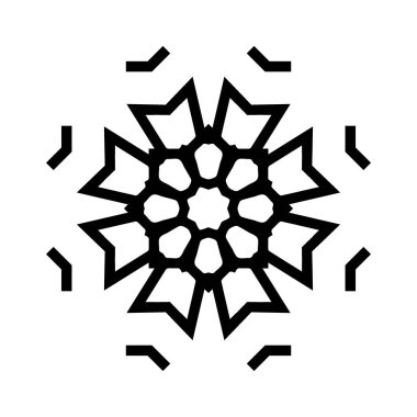 beyaz arka plan üzerinde izole siyah kar tanesi silueti