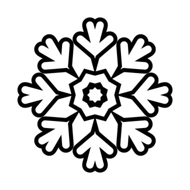 beyaz arka plan üzerinde izole siyah kar tanesi silueti