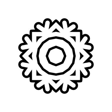 beyaz arka plan üzerinde izole siyah kar tanesi silueti