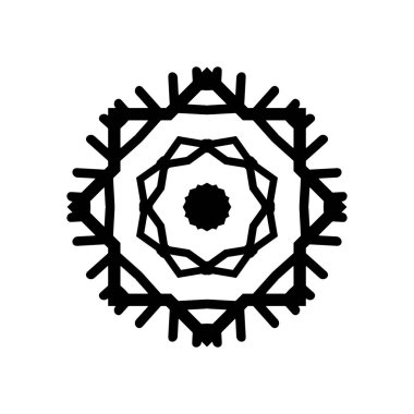 beyaz arka plan üzerinde izole siyah kar tanesi silueti