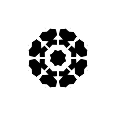 beyaz arka plan üzerinde izole siyah kar tanesi silueti