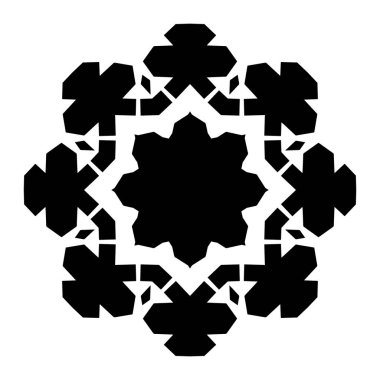 beyaz arka plan üzerinde izole siyah kar tanesi silueti