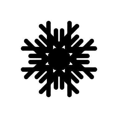 beyaz arka plan üzerinde izole siyah kar tanesi silueti