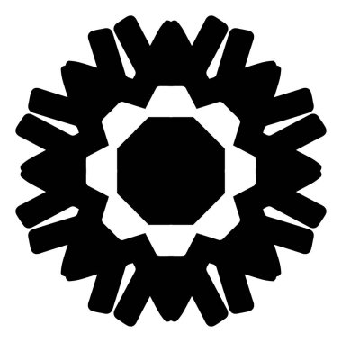 beyaz arka plan üzerinde izole siyah kar tanesi silueti