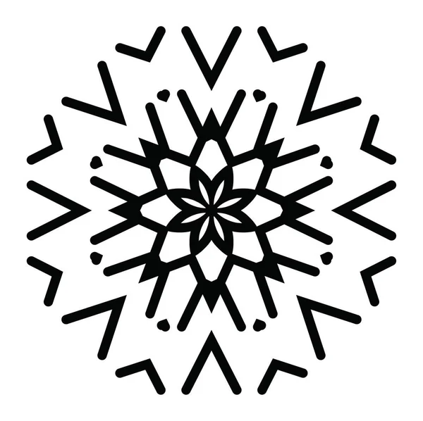 Konstnärlig Modern Snowflake Mönster Bakgrund — Stockfoto