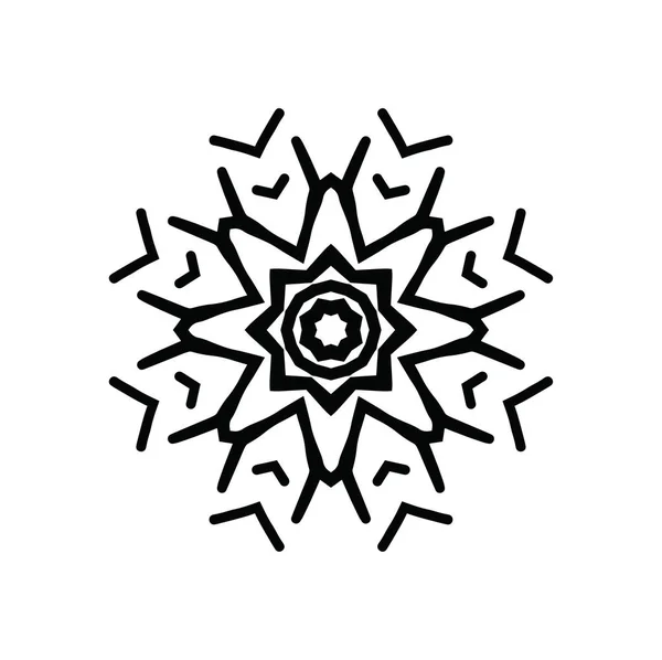 Artistieke Moderne Snowflake Patroon Achtergrond — Stockfoto