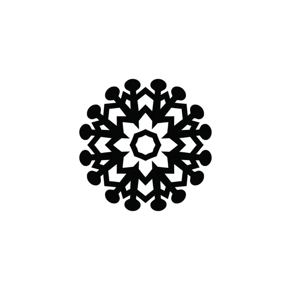 Artistieke Moderne Snowflake Patroon Achtergrond — Stockfoto