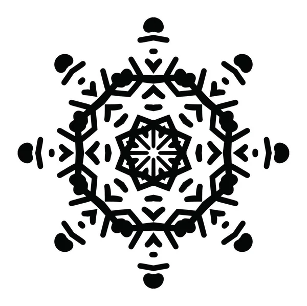 Konstnärlig Modern Snowflake Mönster Bakgrund — Stockfoto