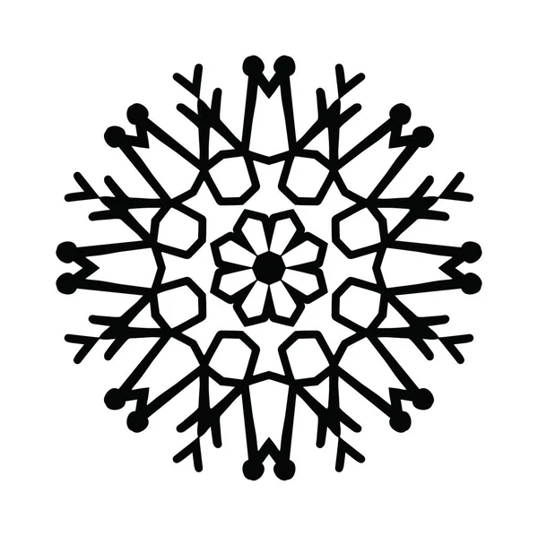 Artistieke Moderne Snowflake Patroon Achtergrond — Stockfoto