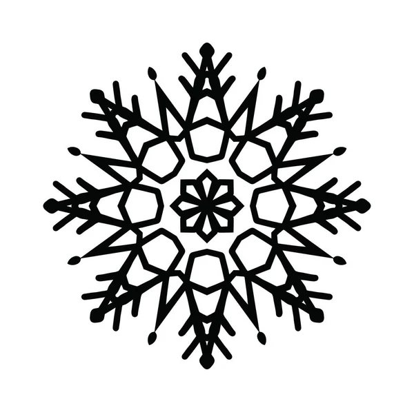 Konstnärlig Modern Snowflake Mönster Bakgrund — Stockfoto