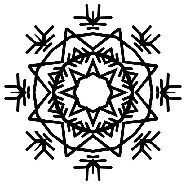 Konstnärlig Modern Snowflake Mönster Bakgrund — Stockfoto