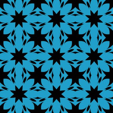 mavi siyah render kaleydoscope soyut süsler arka plan