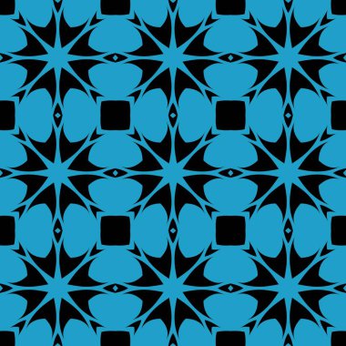 mavi siyah render kaleydoscope soyut süsler arka plan