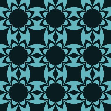 mavi siyah render kaleydoscope soyut süsler arka plan