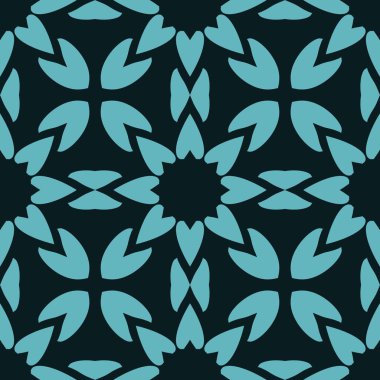 mavi siyah render kaleydoscope soyut süsler arka plan