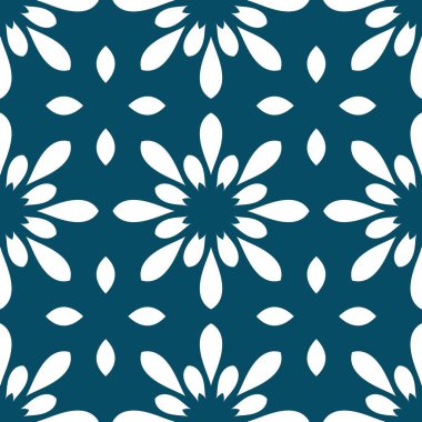 render mavi kaleydoskop soyut çiçekler arka plan