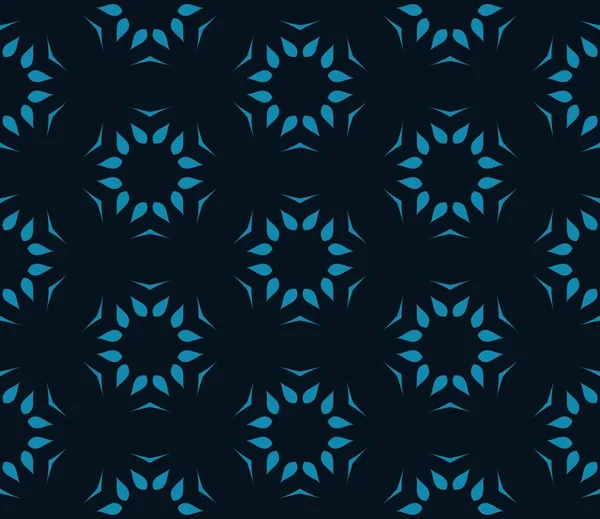 Nahtlose Geometrische Blaue Und Schwarze Rendering Kaleidoskop Ornamente Tapete — Stockfoto