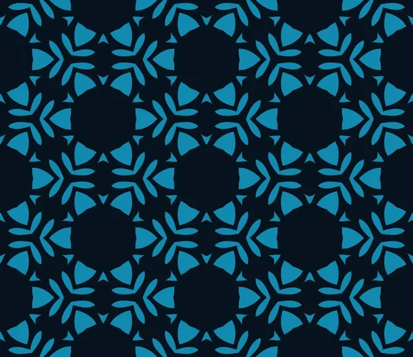 Varrás Nélküli Geometriai Kék Fekete Renderelés Kaleidoszkóp Díszek Háttérkép — Stock Fotó