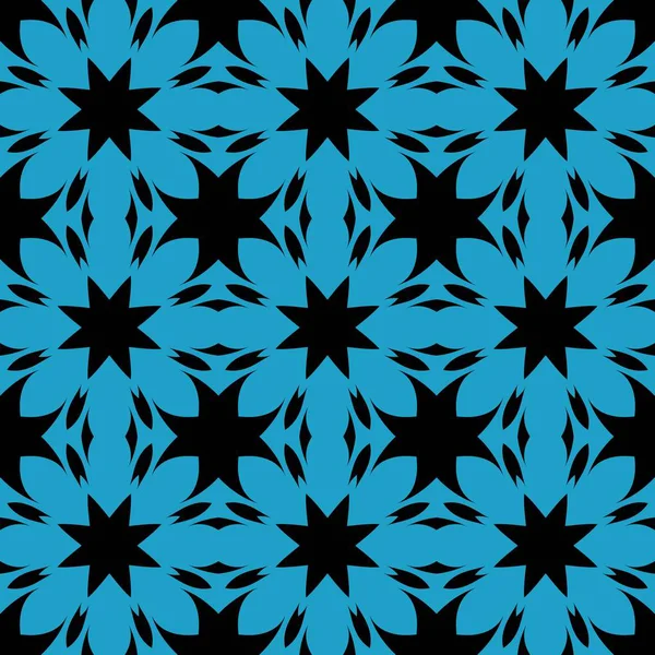 mavi siyah render kaleydoscope soyut süsler arka plan