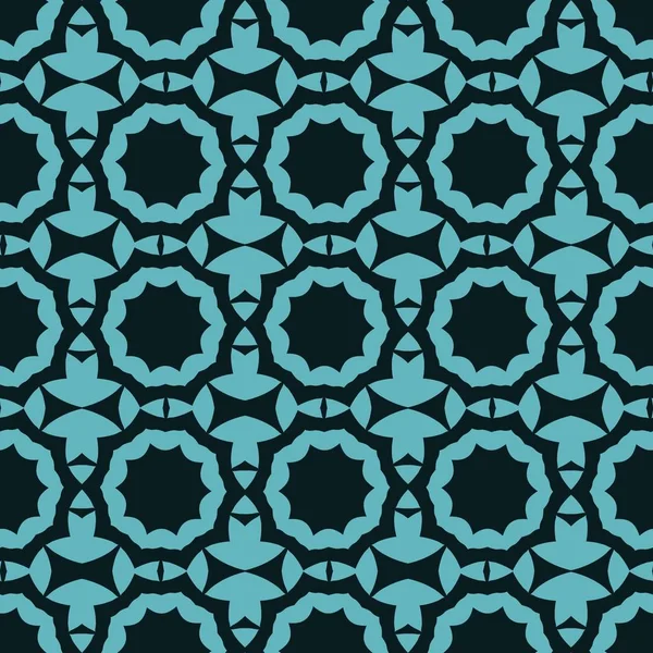 Blau Schwarz Rendering Kaleidoskop Abstrakte Ornamente Hintergrund — Stockfoto