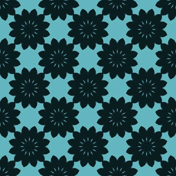 Modrá Černá Vykreslení Kaleidoskop Abstraktní Ornamenty Pozadí — Stock fotografie