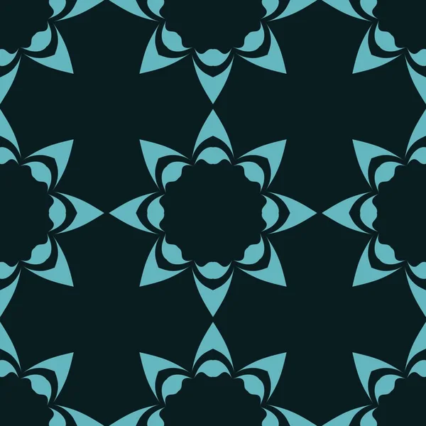 Blauw Zwart Rendering Caleidoscoop Abstracte Ornamenten Achtergrond — Stockfoto