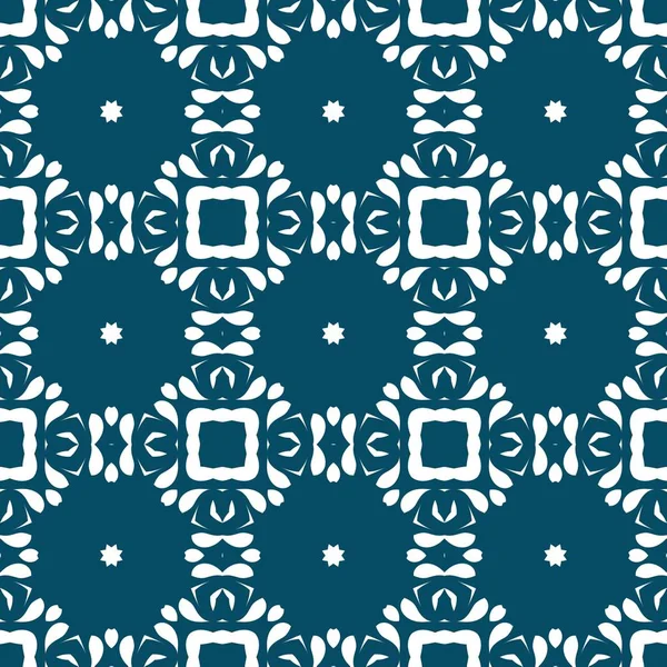 Rendering Blaues Kaleidoskop Abstrakte Ornamente Hintergrund — Stockfoto