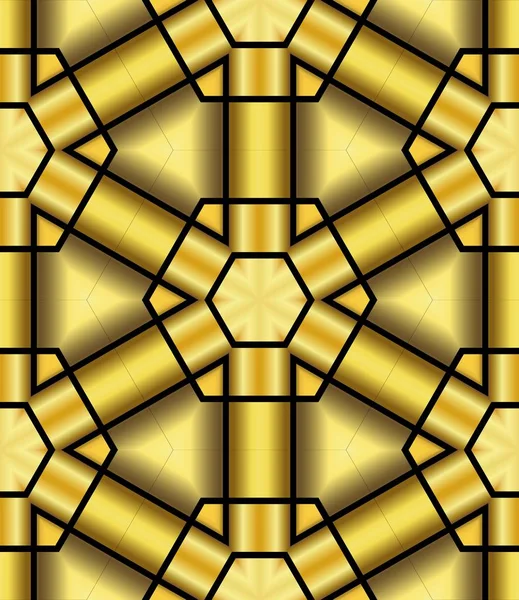 Abstract Modern Geometrical Golden Patterned Background — Stock Photo, Image