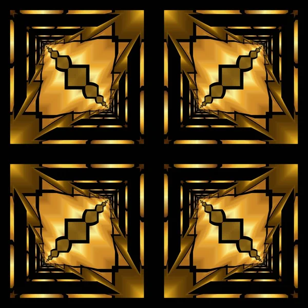 Soyut Modern Geometrik Altın Desenli Arka Plan — Stok fotoğraf