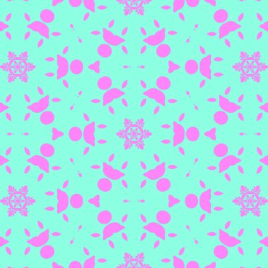 Pembe ve açık mavi renklerde modern soyut desen