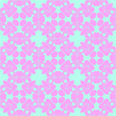 Pembe ve açık mavi renklerde modern soyut desen