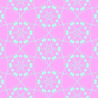 Pembe ve açık mavi renklerde modern soyut desen