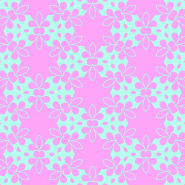 Pembe ve açık mavi renklerde modern soyut desen