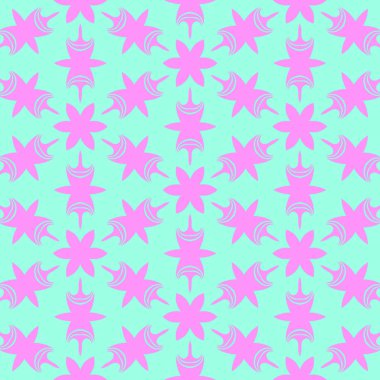 Pembe ve açık mavi renklerde modern soyut desen