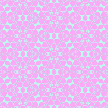 Pembe ve açık mavi renklerde modern soyut desen