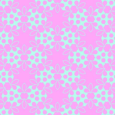 Pembe ve açık mavi renklerde modern soyut desen