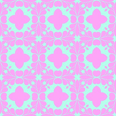 Pembe ve açık mavi renklerde modern soyut desen