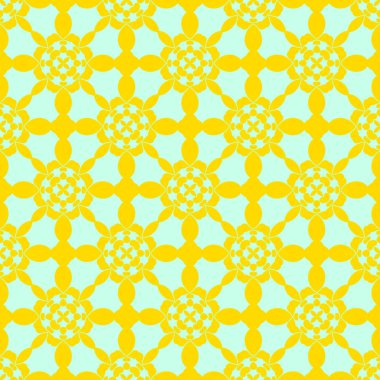 Sarı ve açık yeşil renklerde modern soyut desen