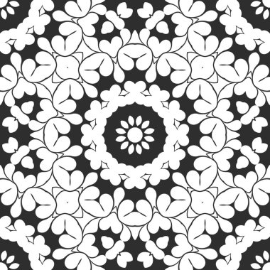 Siyah ve beyaz süs arka plan