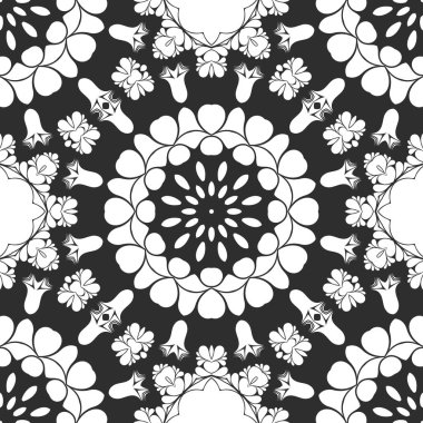 Siyah ve beyaz süs arka plan