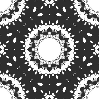 Siyah ve beyaz süs arka plan