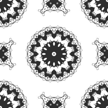 Siyah ve beyaz süs arka plan