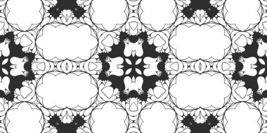 Siyah ve beyaz süs arka plan