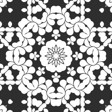 Siyah ve beyaz süs arka plan