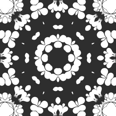 Siyah ve beyaz süs arka plan